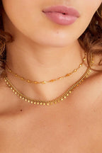 collana stella a catena in acciaio inossidabile Gold Stainless Steel