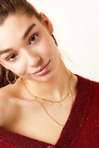 Collana più emoticon Gold Stainless Steel