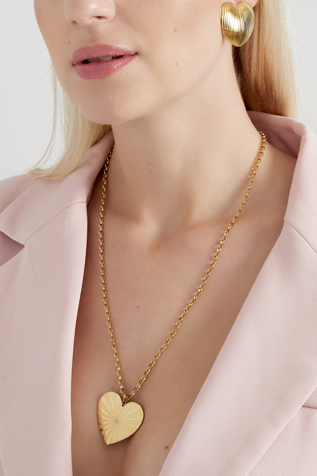 collana lunga cuore grande
