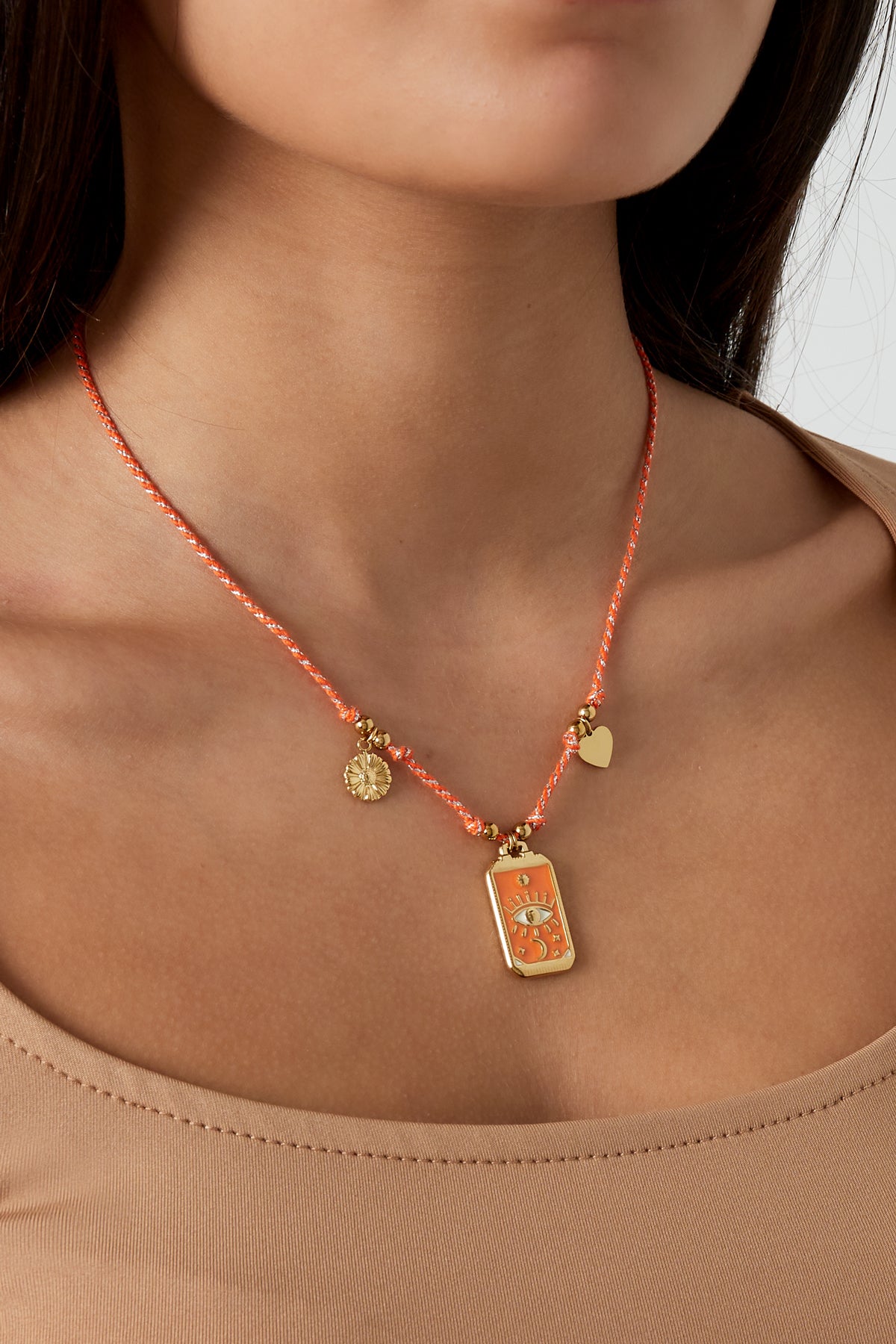 collana con ciondolo eclipse - Colore Oro arancione