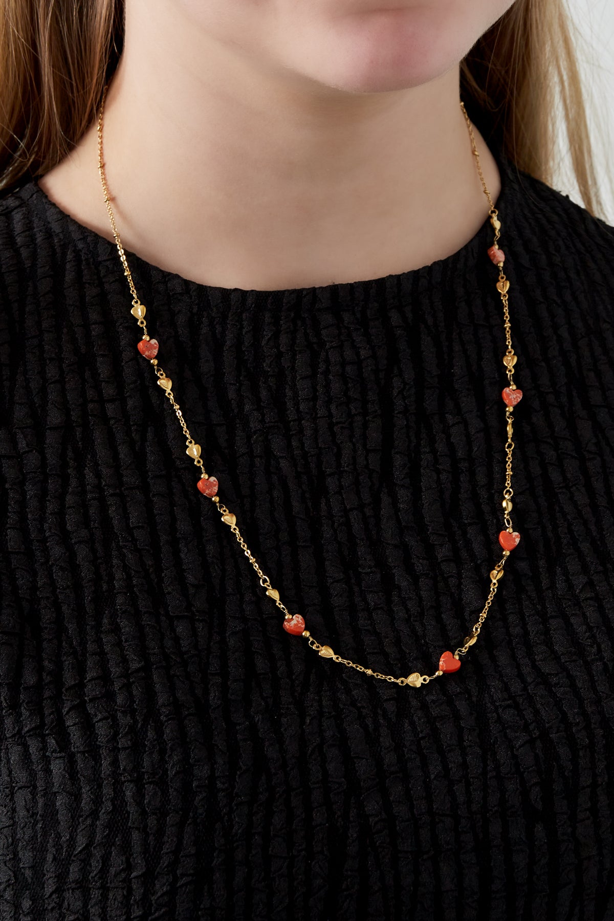 Collana "Abbraccia l'amore" - Colore verde e oro