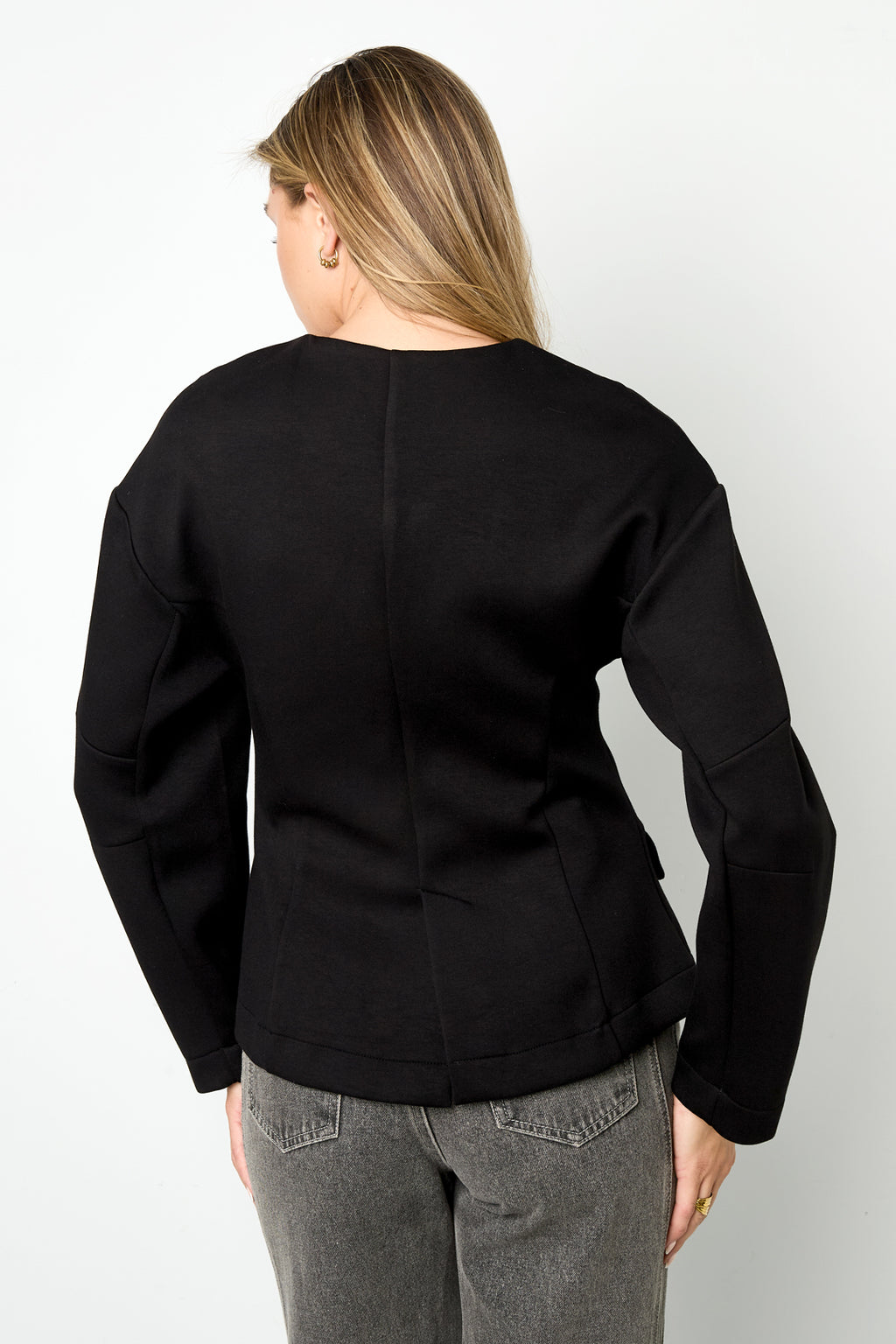Tessuto Fibra di Poliestere Abito da Donna Elegante Colore Puro Autunno/Inverno
