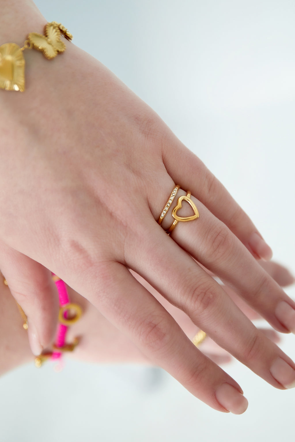 anello cuore e scintillio