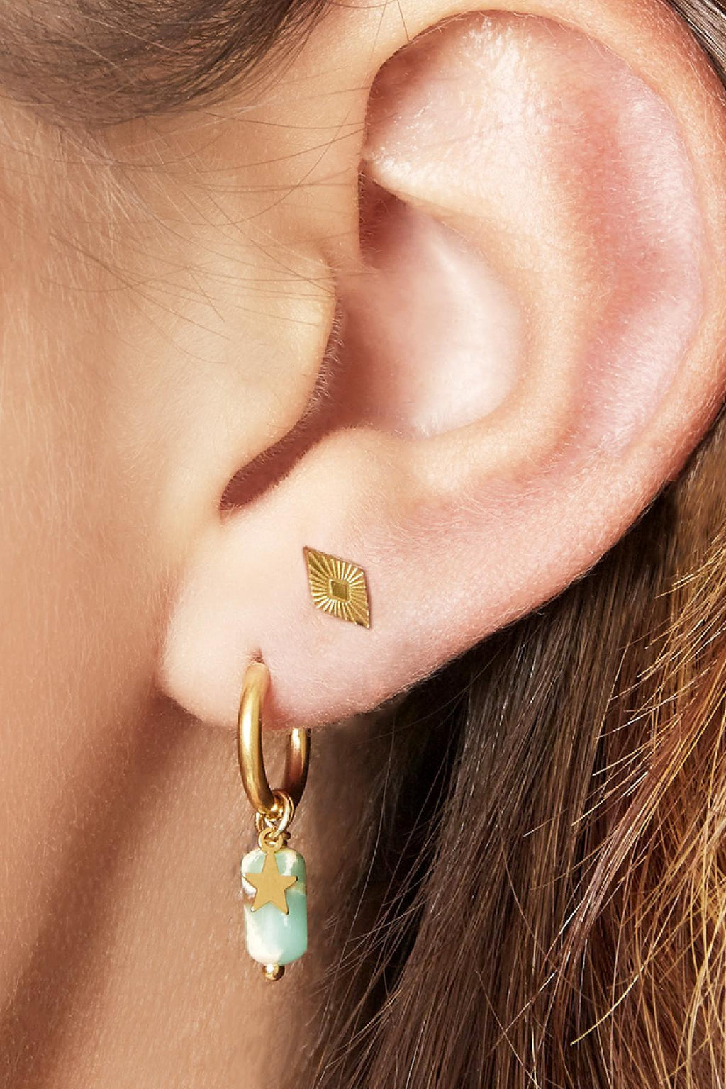 Orecchini Piccoli Rame Gold Stainless Steel