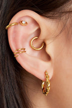Earcuff Spirale Colore oro Gold Stainless Steel