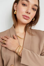 Bracciale piatto grosso - Colore oro-6.0MM