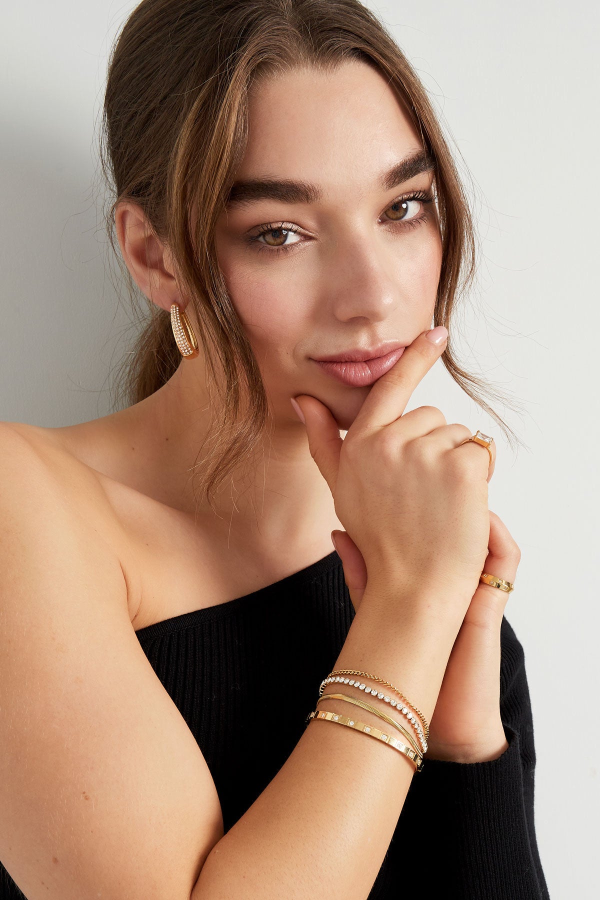 bracciale doppio strato di pietre