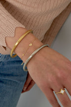 Bracciale classico con cuori - acciaio inossidabile