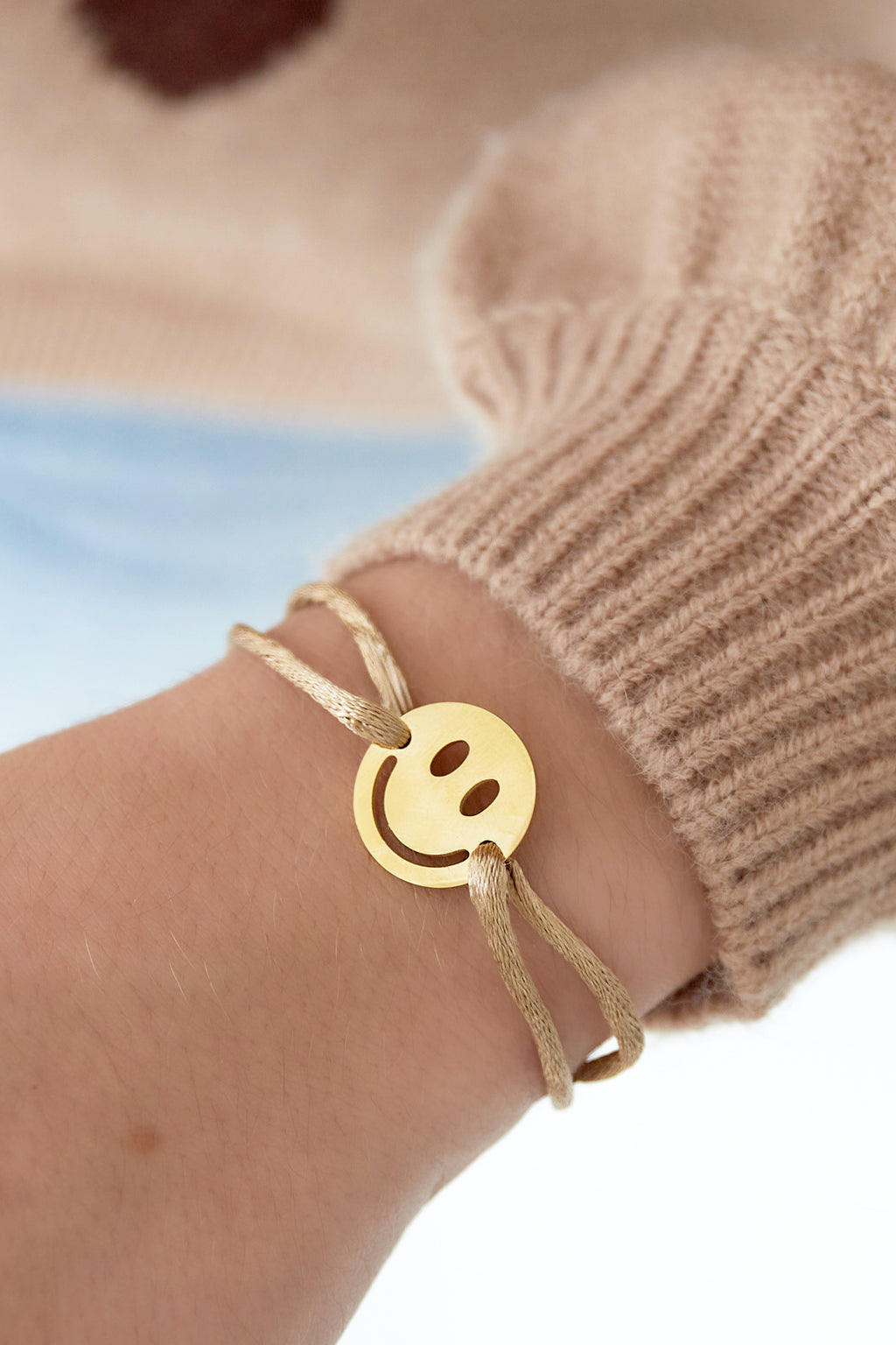 Bracciale in raso con smiley