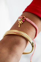 Bracciale Palm Paradise - Colore arancione e oro