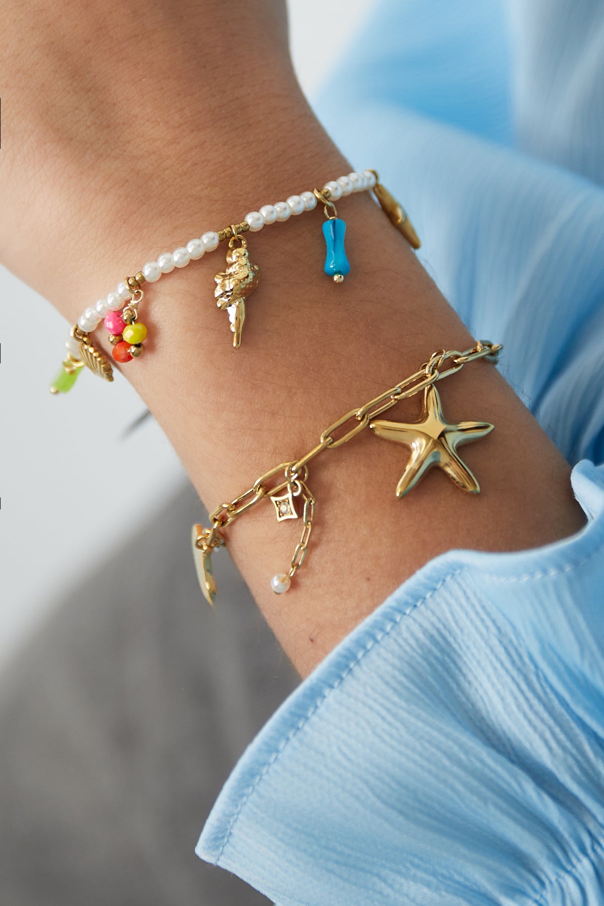 bracciale colorato - Colore Oro bianco