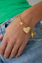 bracciale scintillante con cuore
