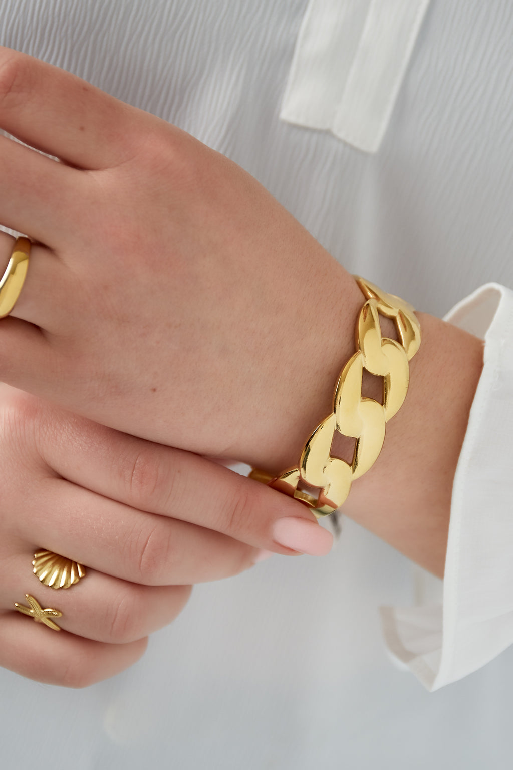 Bracciale a maglie grasse