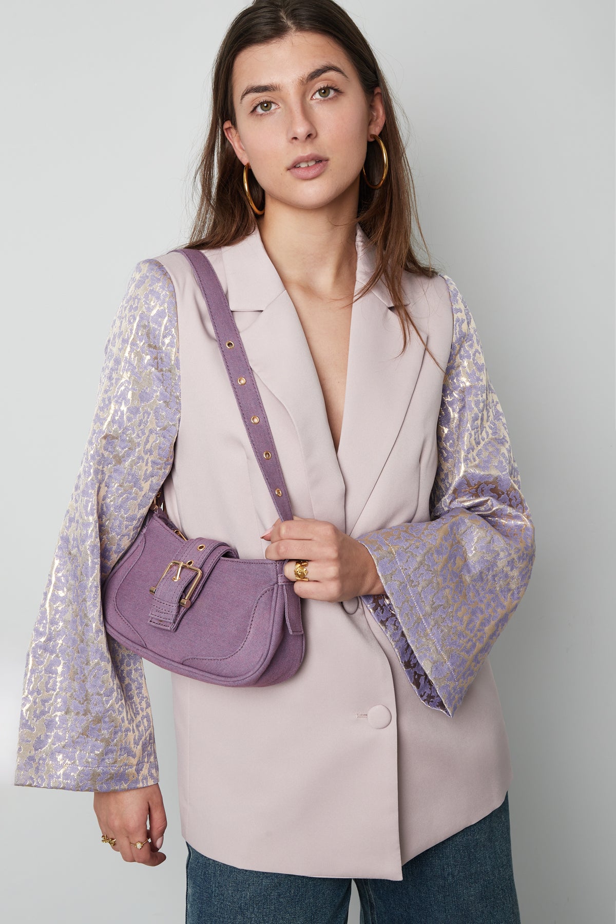 Borsa colorata con dettaglio fibbia