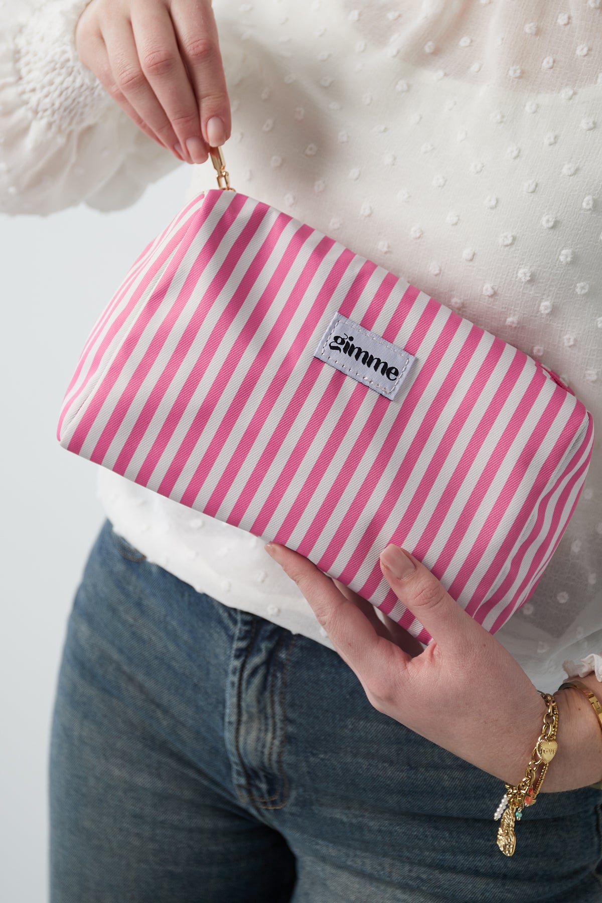 Borsa per il trucco piccole strisce