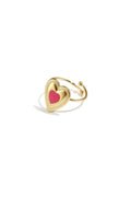 Anello regolabile con cuore colorato