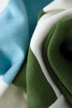 Maglione a Righe Donna in Viscosa Intrecciata Polo Autunno/Inverno