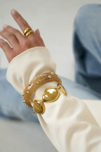 Collana con perle rustiche asimmetriche