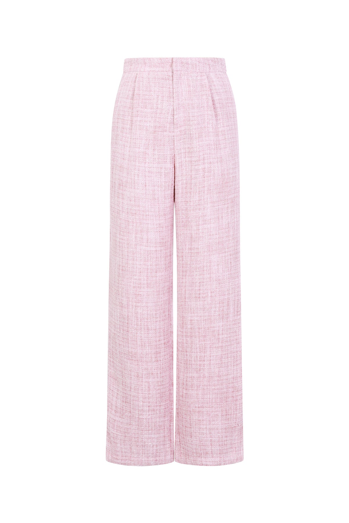 Tessuto Fibra di Poliestere Pantaloni Dritti Donna Eleganti a quadri Autunno/Inverno