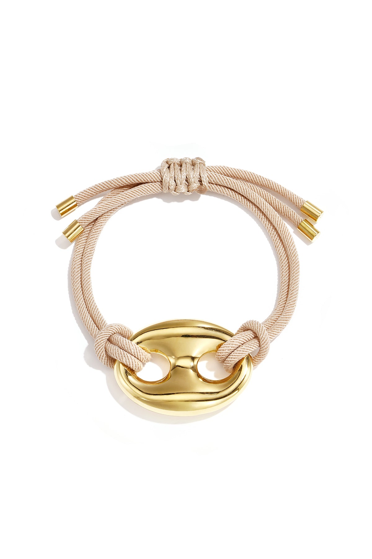 Bracciale in cordino di raso con dettaglio a bottone