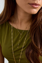 Collana a Y con cuori riempiti