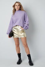 Maglione in Acrilico Stile Casual con Motivo Cuore Autunno/Inverno