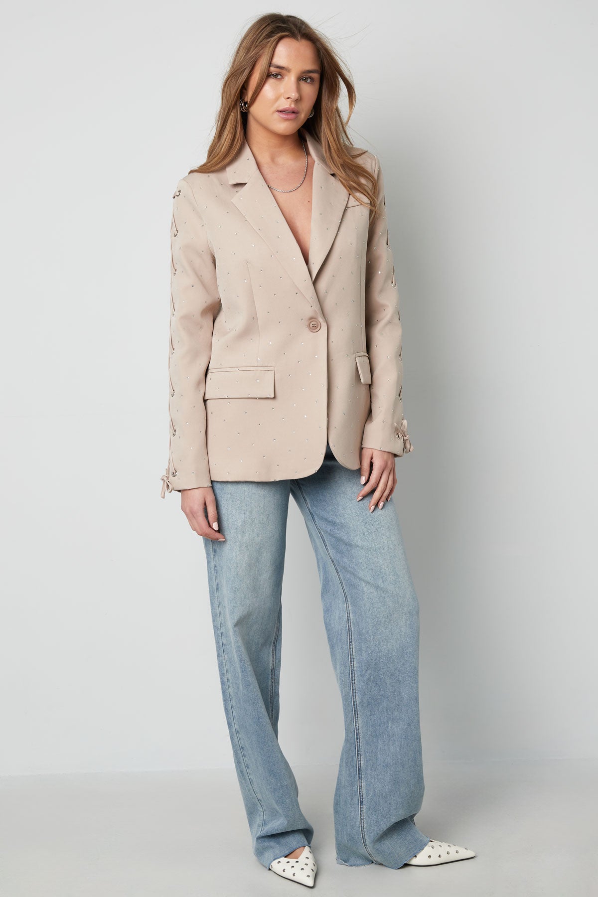 Set di Giacca da Donna in Poliestere con Maniche Legate