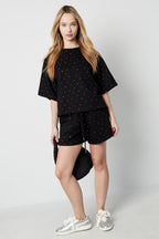 Cotone Maglietta Donna Oversized Primavera/Estate