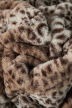 Giubbotto Donna in Poliestere Pelliccia Sintetica Stampa Leopardo Caldo e Accogliente