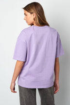 Cotone Maglietta Donna Oversized Stampa Farfalla