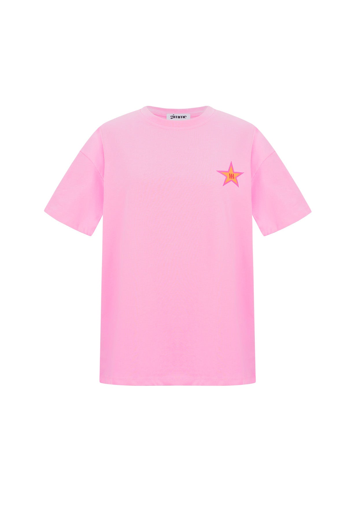 Cotone Maglietta Donna Casual Ricamo Stella