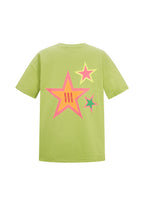 Cotone Maglietta Donna Casual Ricamo Stella