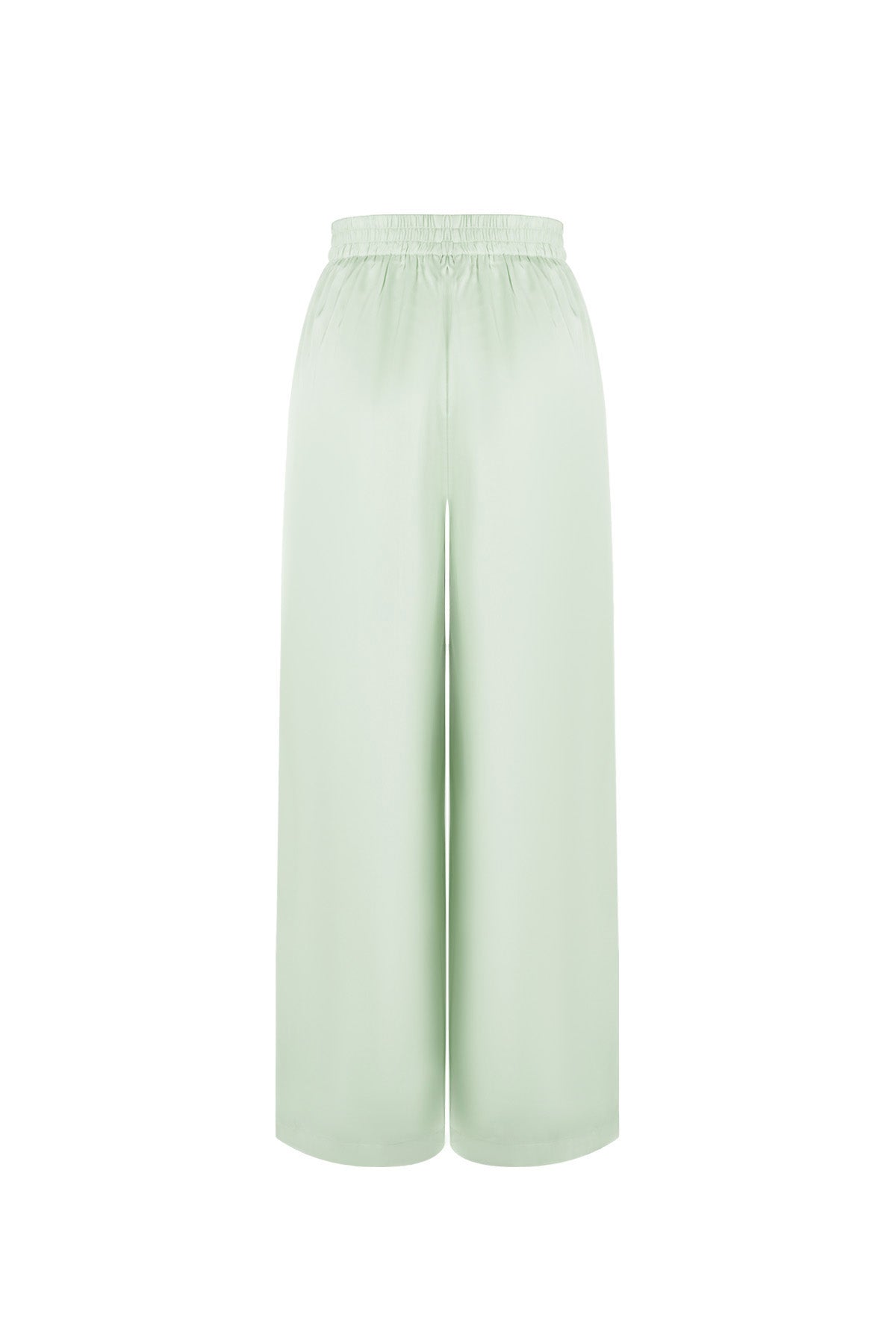 Tessuto Fibra di Poliestere Donna Pantaloni Dritti Casual Colore Puro
