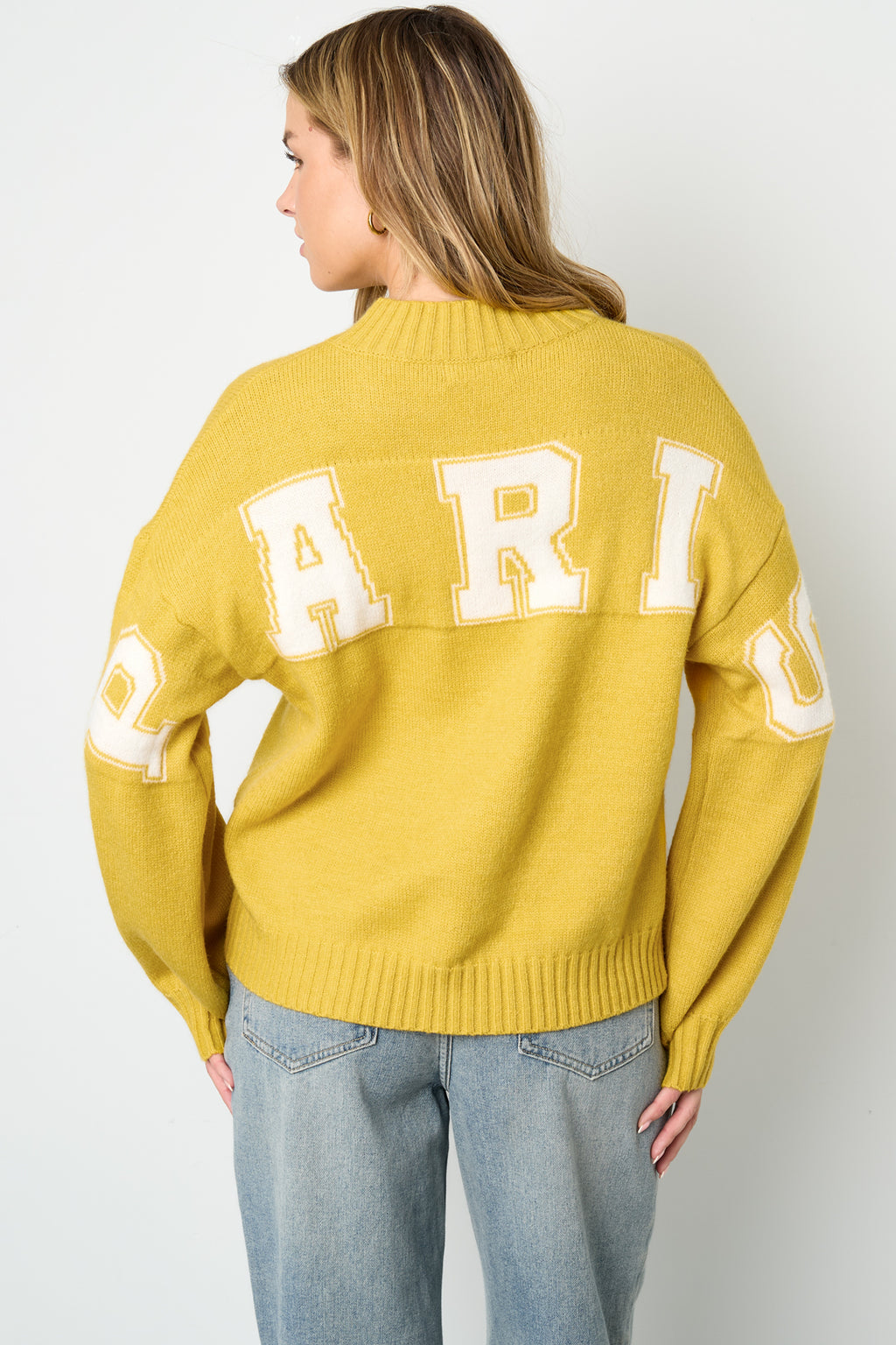 Maglione in Tessuto di Poliestere Donna Casual Lettere