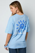 Cotone Maglia T-shirt Donna Casual Lettere