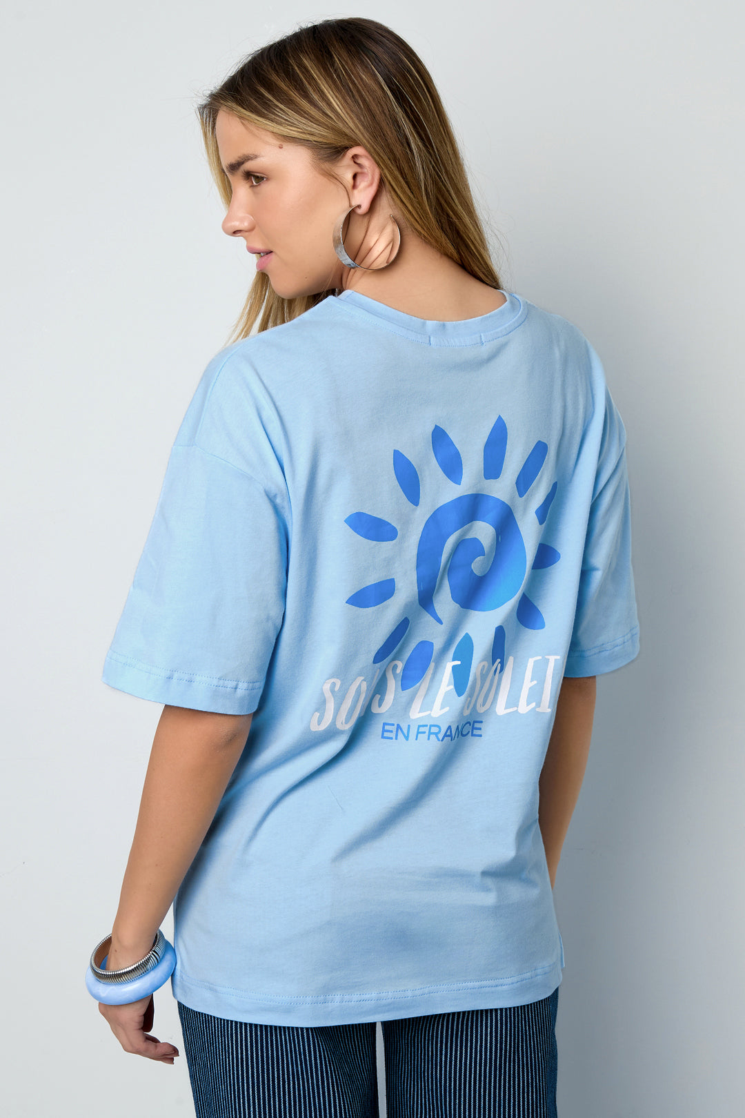 Cotone Maglia T-shirt Donna Casual Lettere