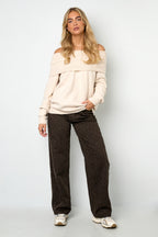 Cotone Tessuto Pantaloni Dritti Donna Stampa Leopardo Autunno/Inverno
