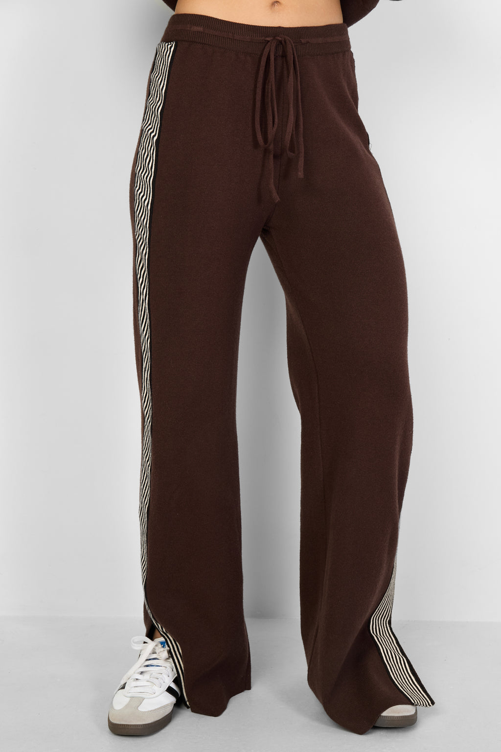 pantaloni in maglia a righe