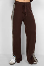 pantaloni in maglia a righe