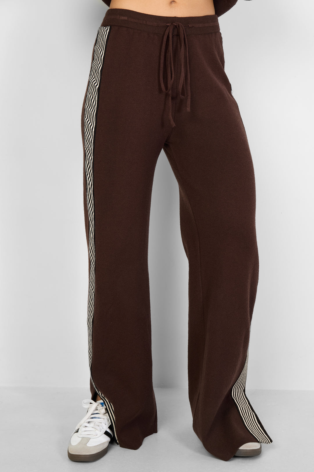 pantaloni in maglia a righe