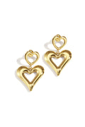 Orecchini pendenti a forma di cuore, casual, quotidiani, semplici, gioielli da donna