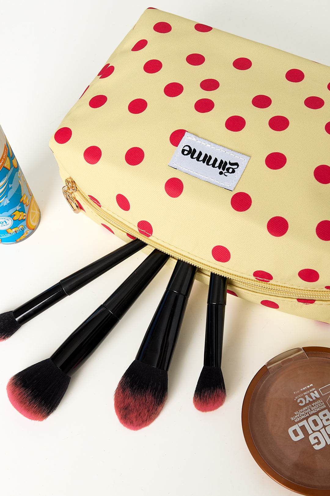 Borse per il trucco a pois, casual, in poliestere, accessori quotidiani