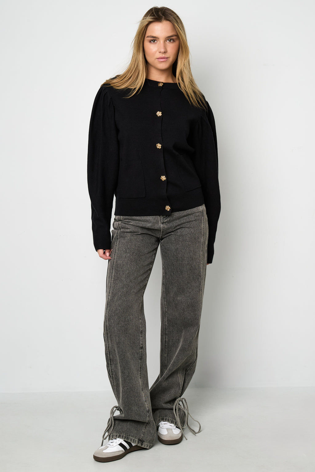 Cardigan di Viscosa Intrecciata Donna Autunno/Inverno Casual Colore Solido