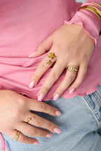 Anelli minimalisti in acciaio inossidabile, serie Star Simple Daily Simple, gioielli da donna
