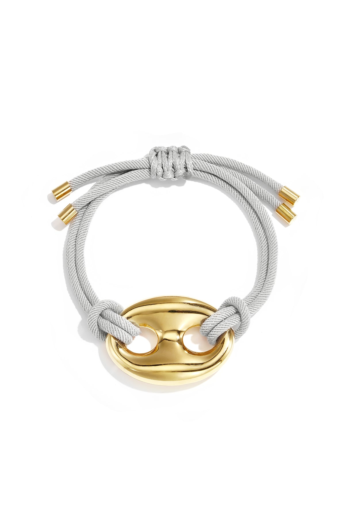 Bracciale in cordino di raso con dettaglio a bottone
