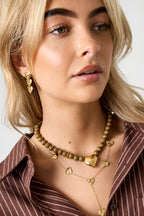 Collane con perline acriliche a forma di cuore, casual, quotidiane, semplici, gioielli da donna