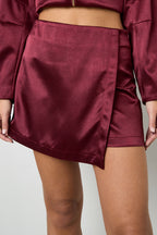 Tessuto Fibra di Poliestere Donna Pantskirt Casual Colore Puro Autunno/Inverno