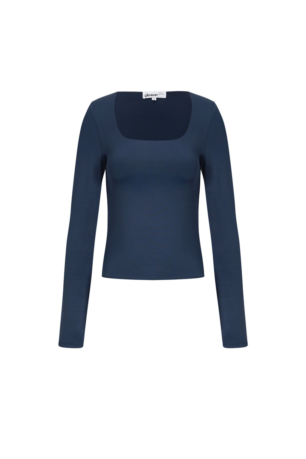 Maglia in Nylon Intrecciato Donna Maniche Lunghe Base Colore Puro