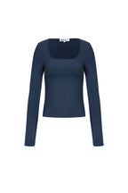 Maglia in Nylon Intrecciato Donna Maniche Lunghe Base Colore Puro