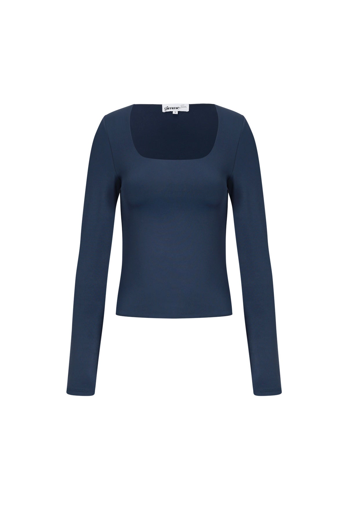 Maglia in Nylon Intrecciato Donna Maniche Lunghe Base Colore Puro